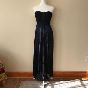 Silence + Noise Pleated Strapless Cocktail Dress
